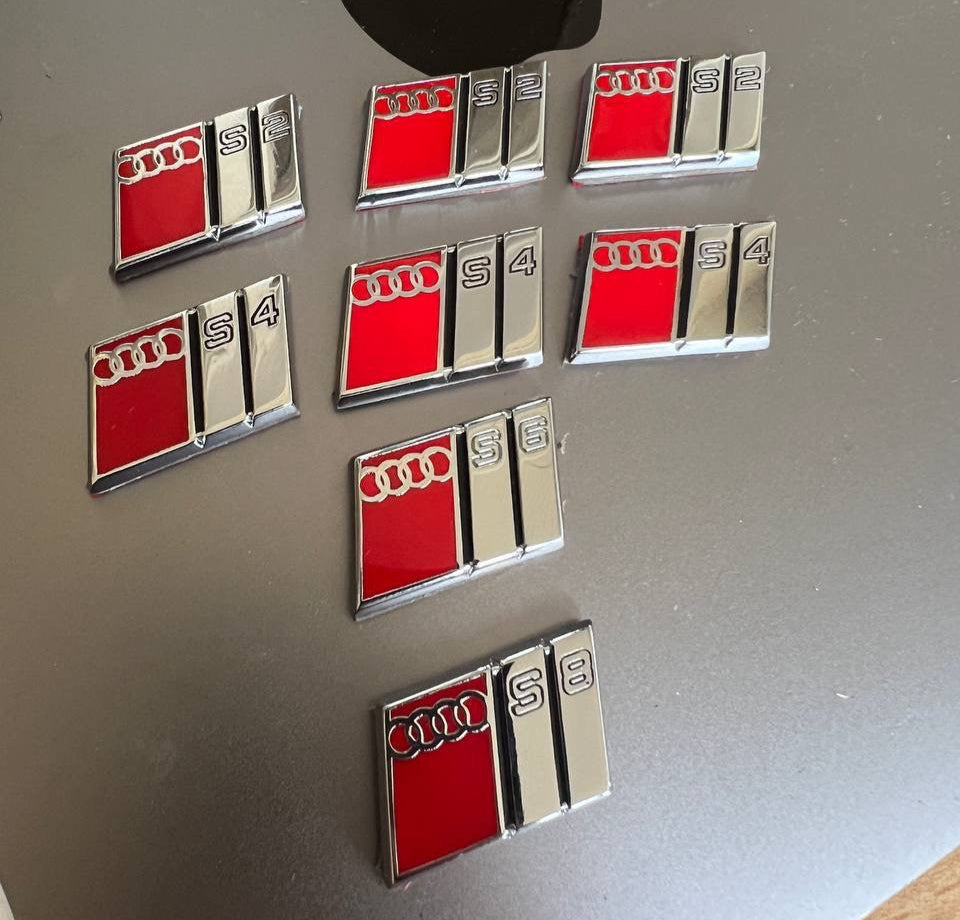 Audi Sport Steering Wheel Blank Clear Badge S-Line Emblem 4A0419685B